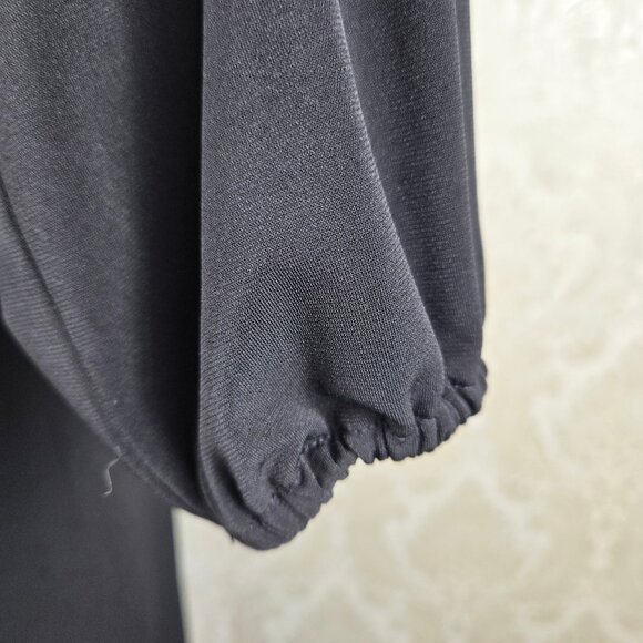 MICHAEL Michael Kors Size Small Black Shift Dress Chain Tassel Split V-neck - Picture 6 of 11